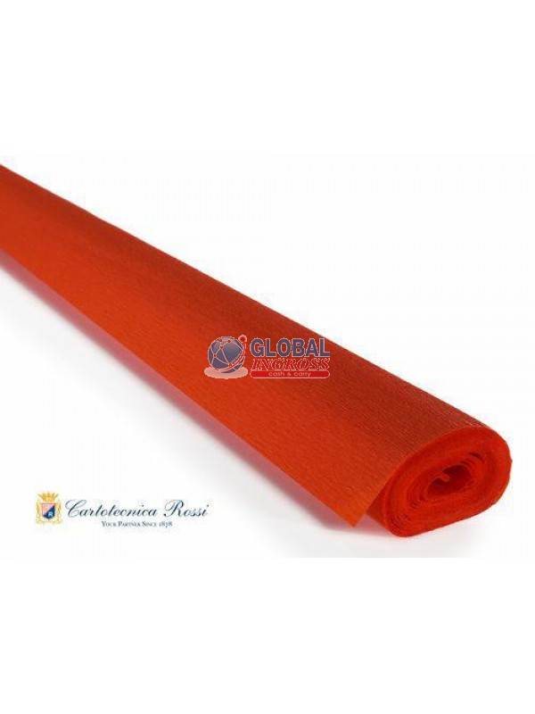 CARTA CRESPA 40gr ARANCIO SCURO 50x250