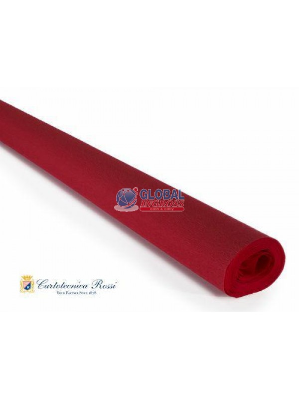 CARTA CRESPA 40gr ROSSO50x250