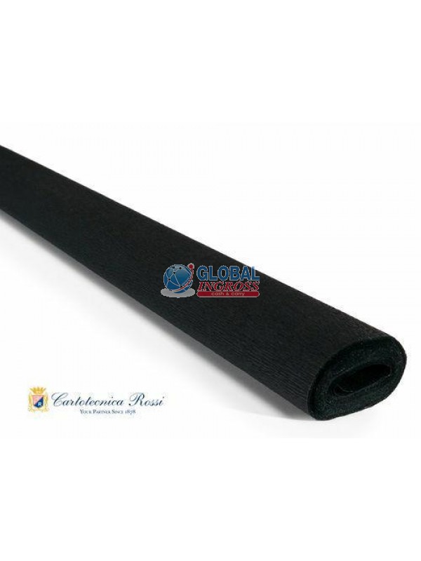 CARTA CRESPA 40gr NERO 50x250