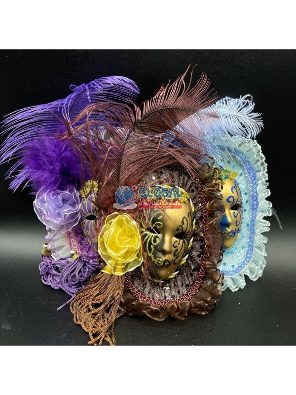 MASCHERE VENEZIANE C/PIUMA