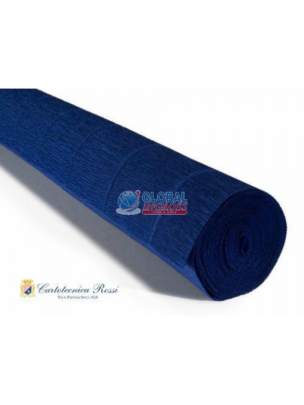 CARTA CRESPA 180gr BLU SCURO 50x250