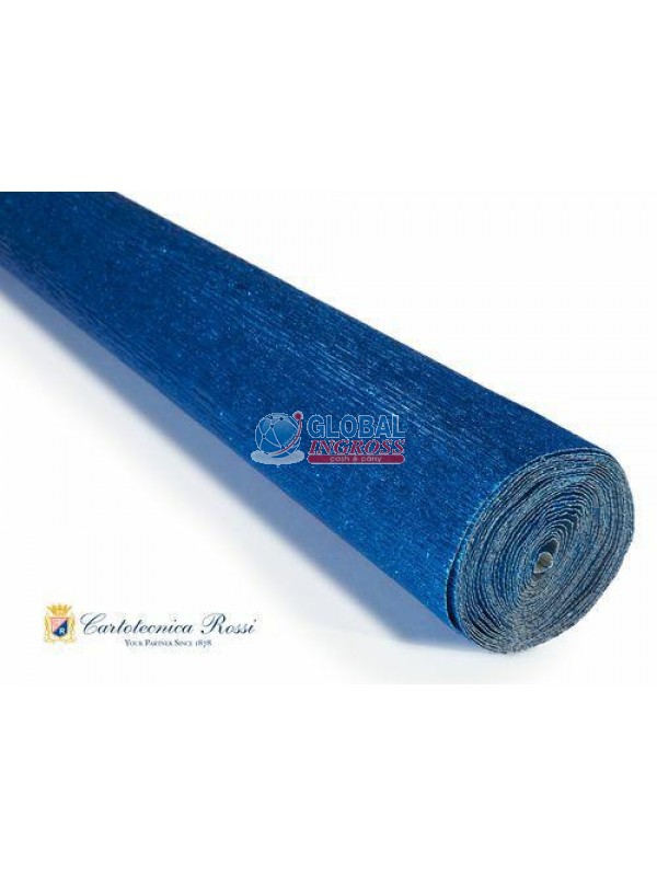 CARTA CRESPA METALLIZZATA 180gr BLU 50x250