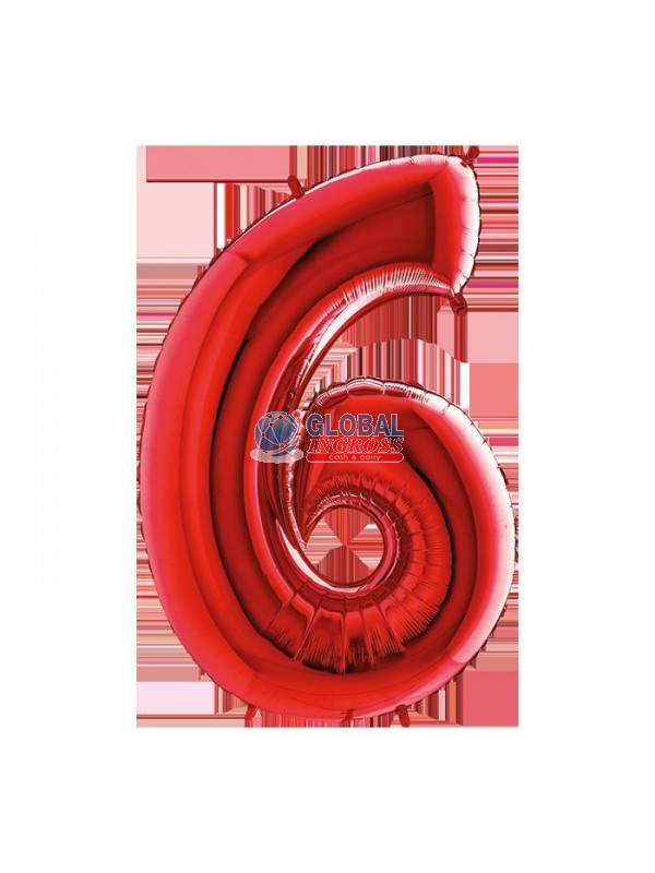 MYLAR NUMERO ROSSO 6