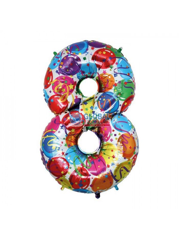 MYLAR NUMERO BALLOON 8.