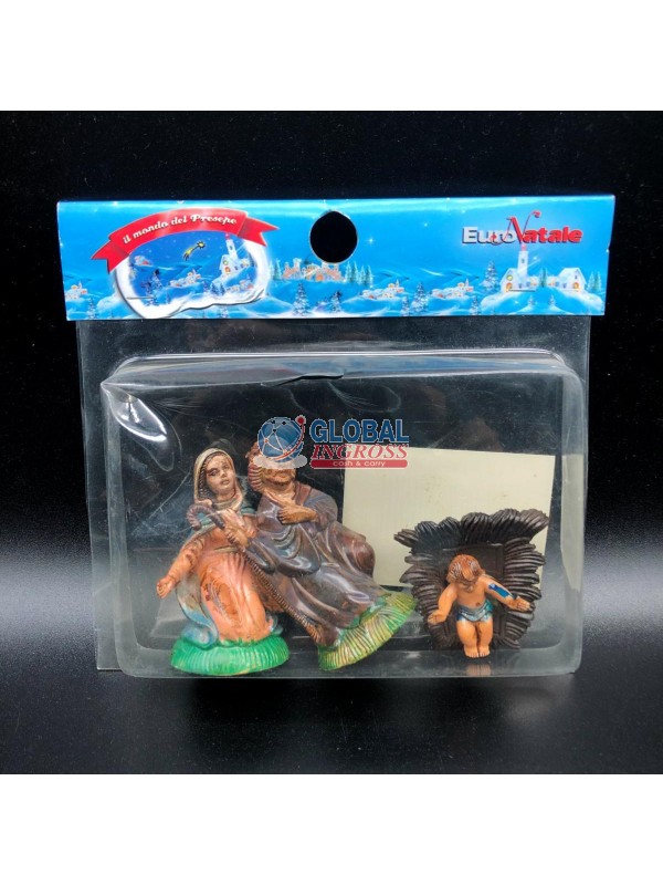 NATIVITA' 10cm 3pz ANTICHIZZATO