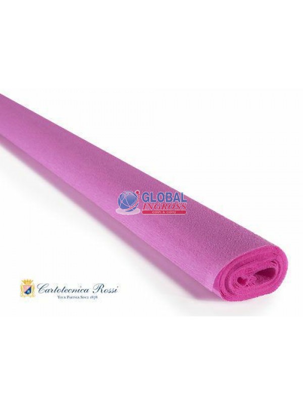 CARTA CRESPA 40gr ROSA SCURO 50x250