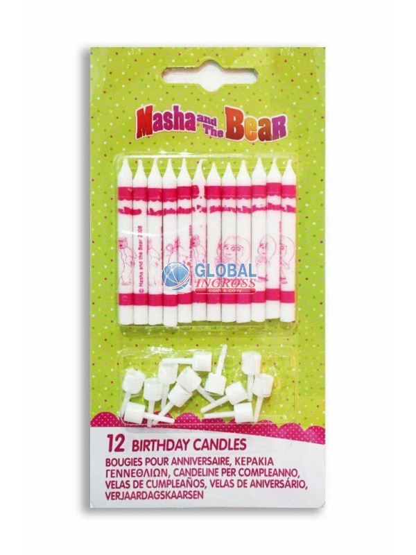 CANDELINE MASHA E ORSO 12pz
