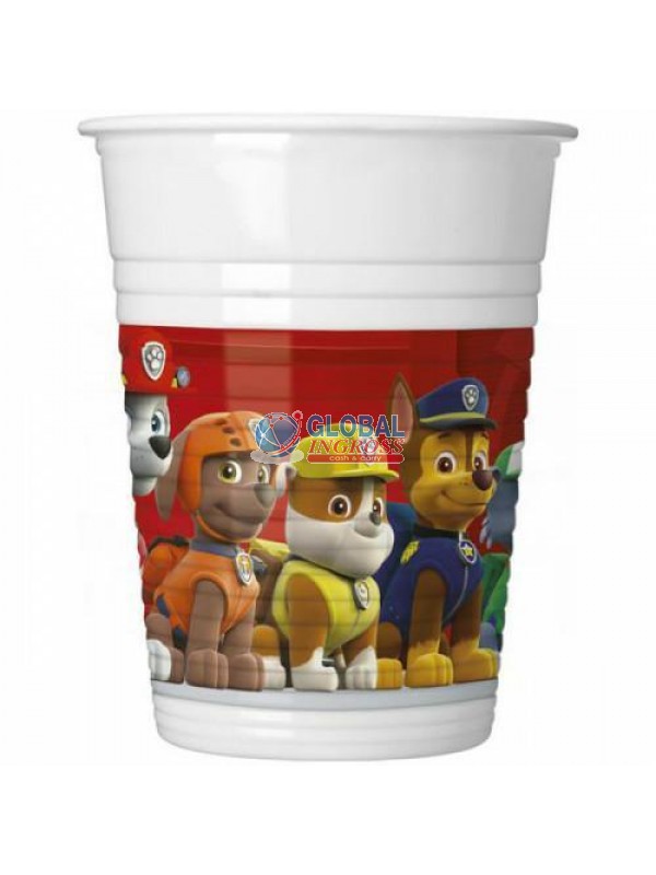 BICCHIERI PAW PATROL 8pz CARTA