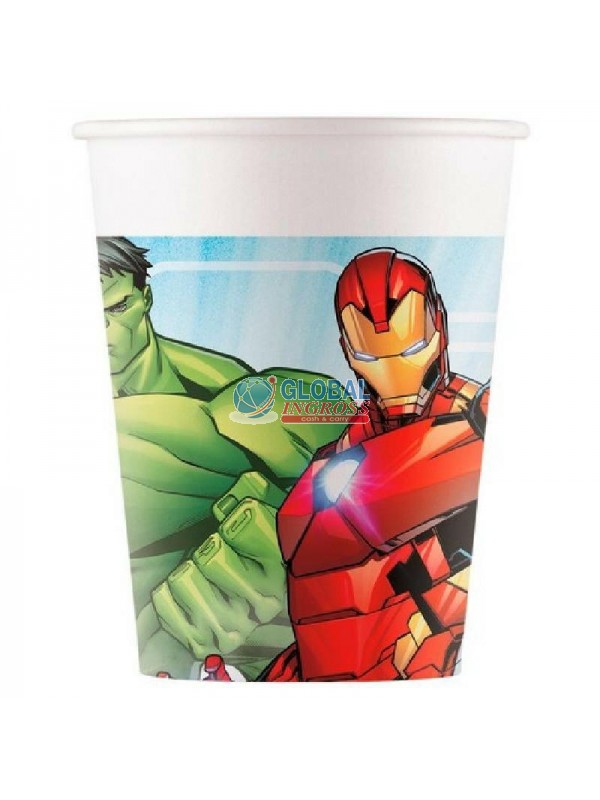 BICCHIERI AVENGERS MIGHTY 8pz CARTA.