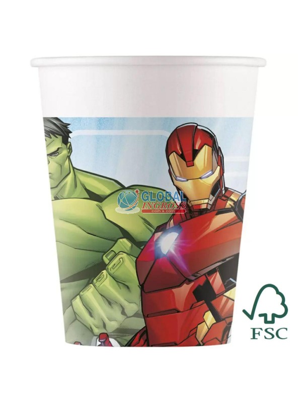 BICCHIERI AVENGERS MIGHTY 8pz CARTA.