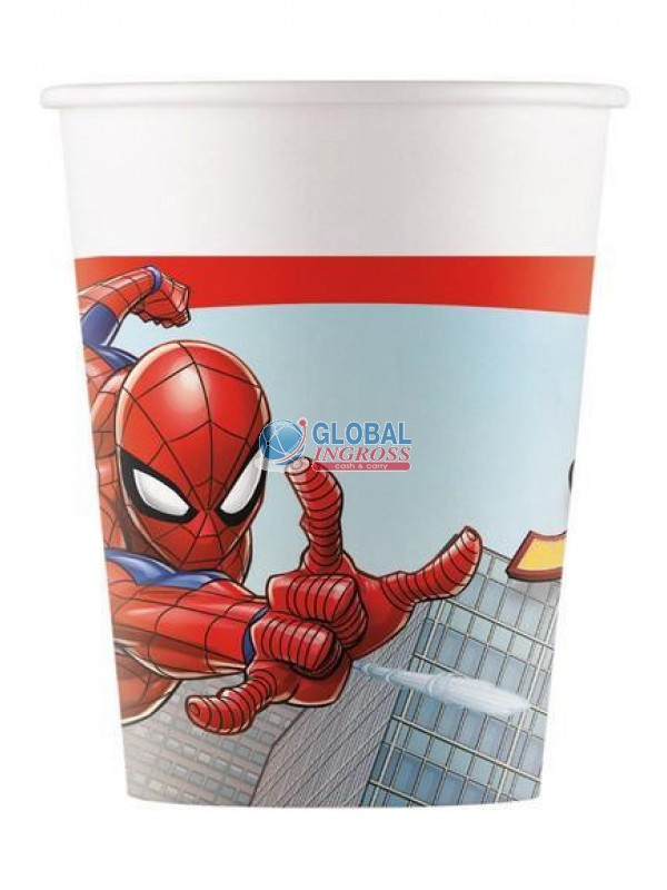 BICCHIERI SPIDERMAN CRIME 8pz CARTA