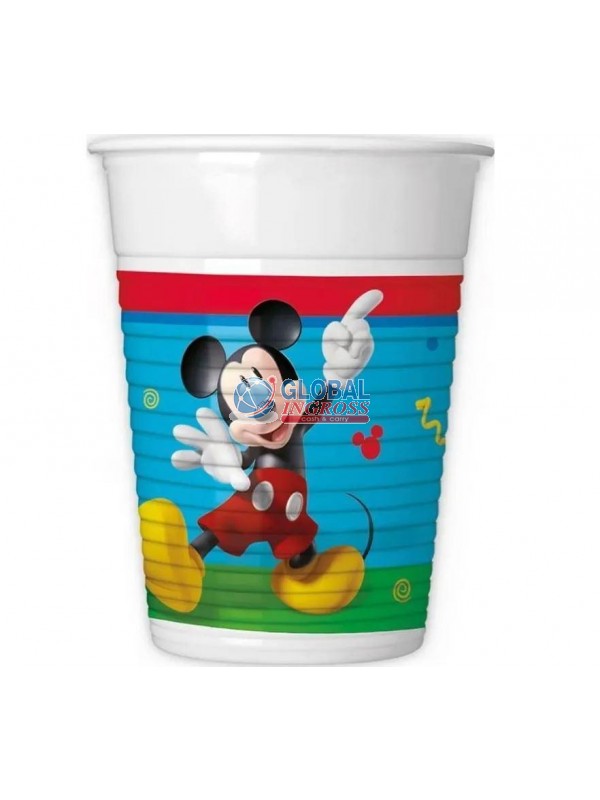 BICCHIERI MICKEY ROCK THE HOUSE 8pz PLASTICA