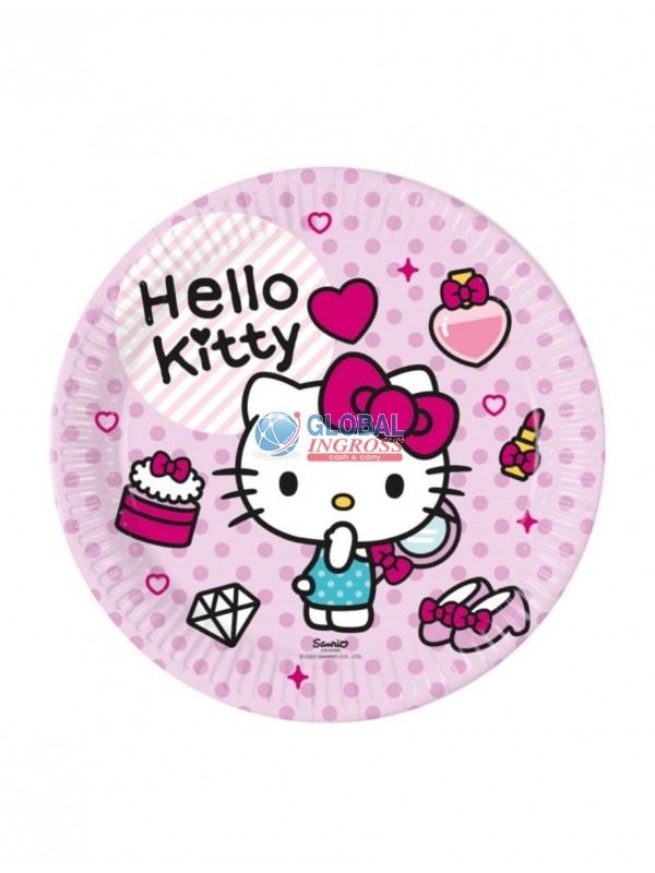 PIATTI HELLO KITTY FASHION 23cm 8pz