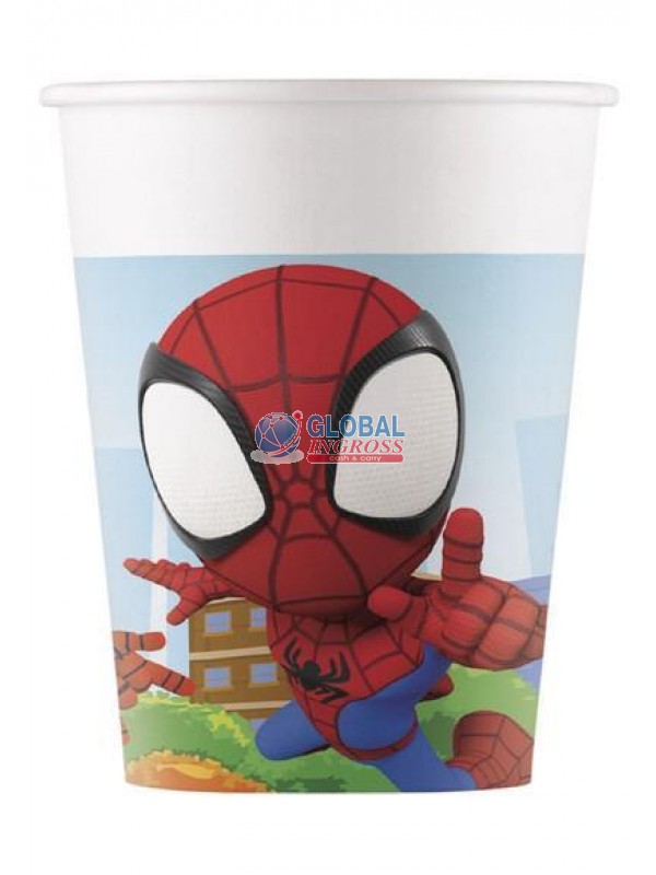 BICCHIERI SPIDERMAN SPIDEY 8pz CARTA