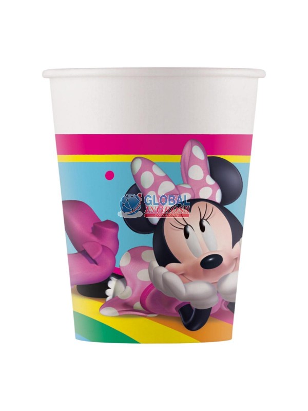 BICCHIERI MINNIE RAINBOW MAKE ME SMILE 8pz CARTA