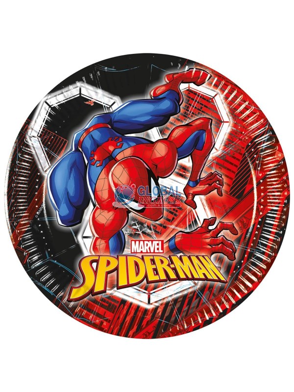 PIATTI SPIDERMAN WORLD OF WEB 20cm 8pz