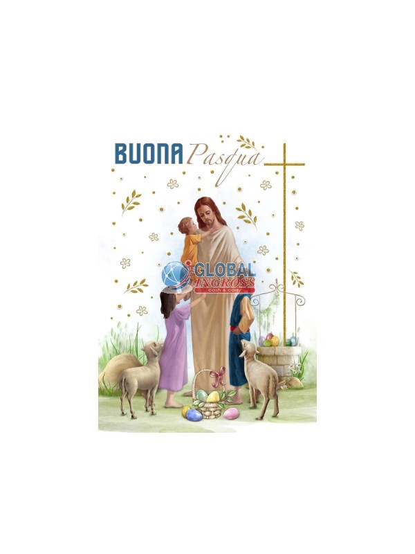 BIGLIETTO PASQUA GESU' CON BIMBI
