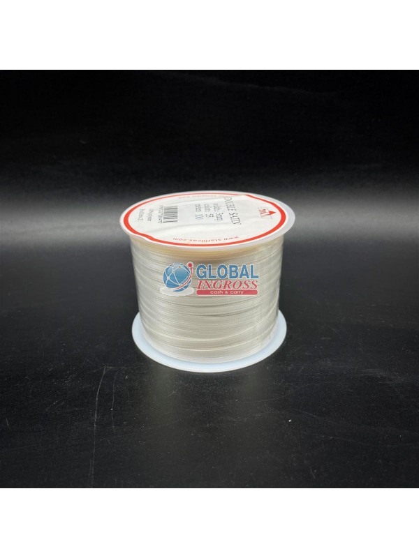 NASTRO RASO 3mm BIANCO 1mt col.53