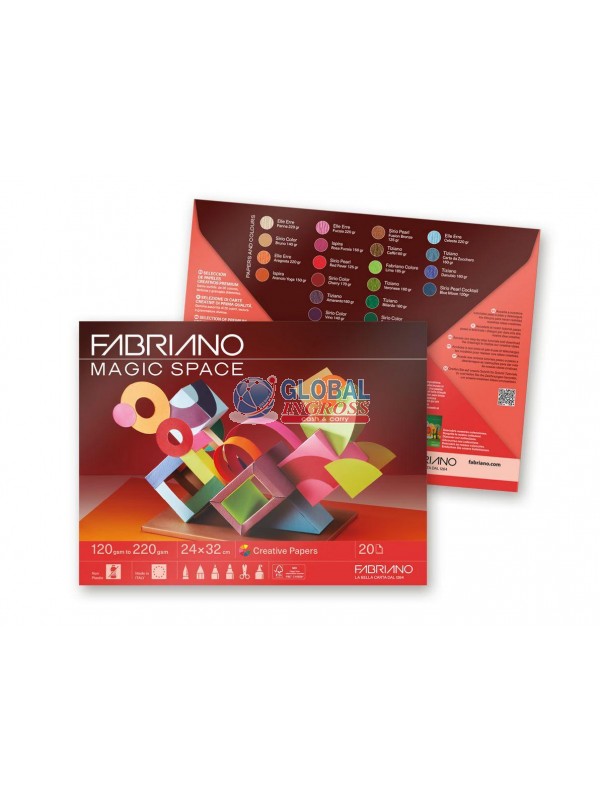 BLOCCO CARTONCINO MAGICSPACE 24x32 GRAMMATURE ASS.
