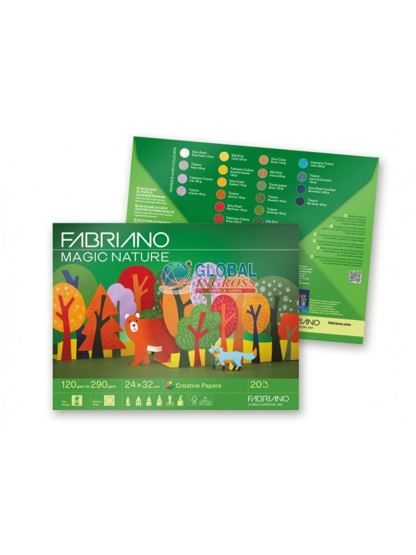 BLOCCO CARTONCINO MAGICNATURE 24x32 GRAMMATURE ASS.