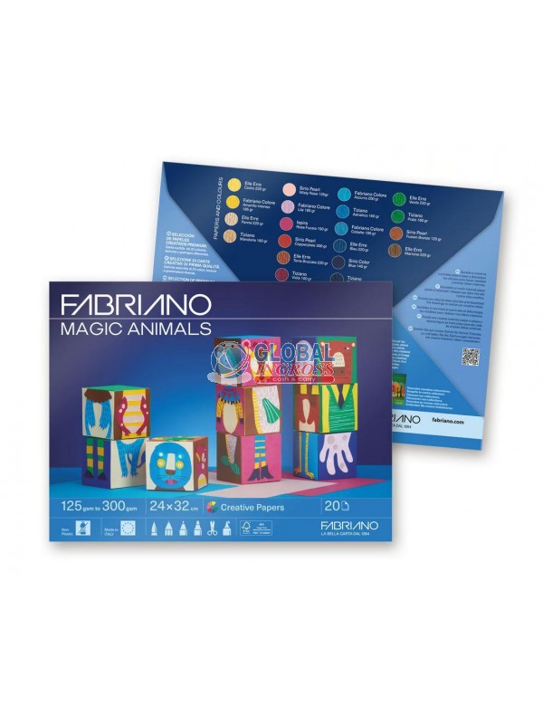 BLOCCO CARTONCINO MAGICANIMALS 24x32 GRAMMATURE ASS.