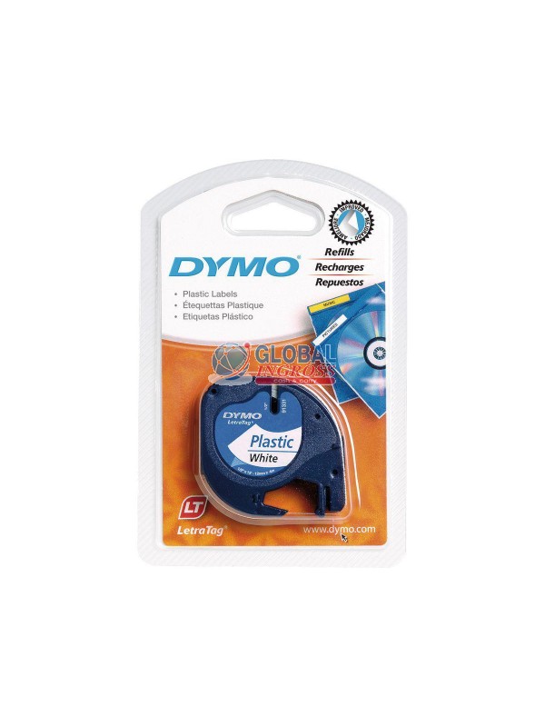 DYMO NASTRO BIANCO PLASTICA mm12x4m