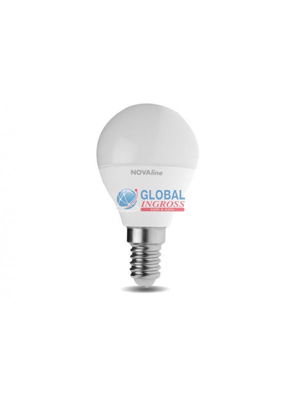 LAMPADINA LED CALDO SFERA E14 6W.