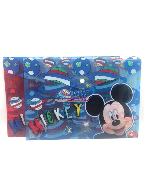 CARTELLA C/BOTTONE MICKEY