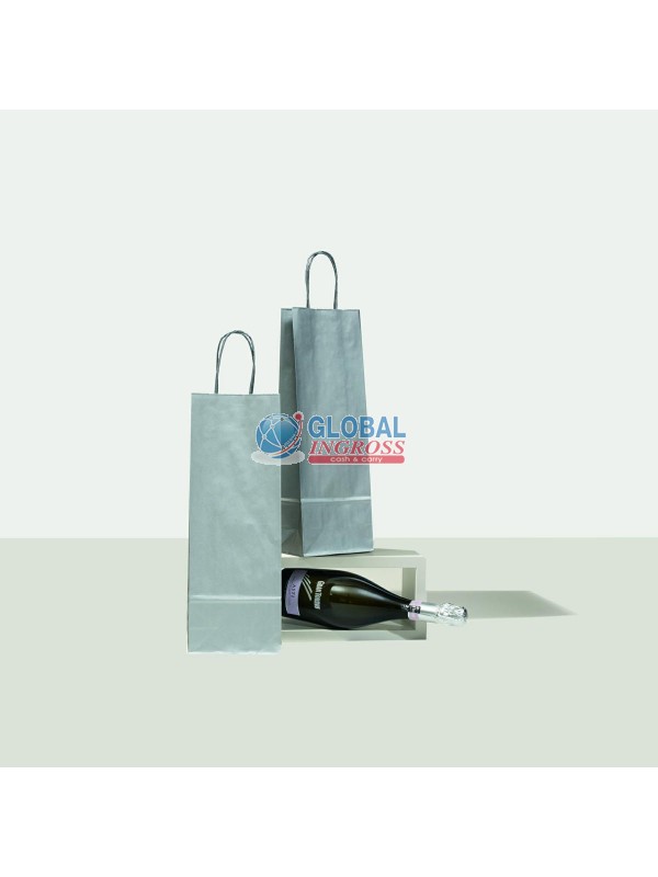 SHOPPER ARGENTO 14x39 P/BOTTIGLIA