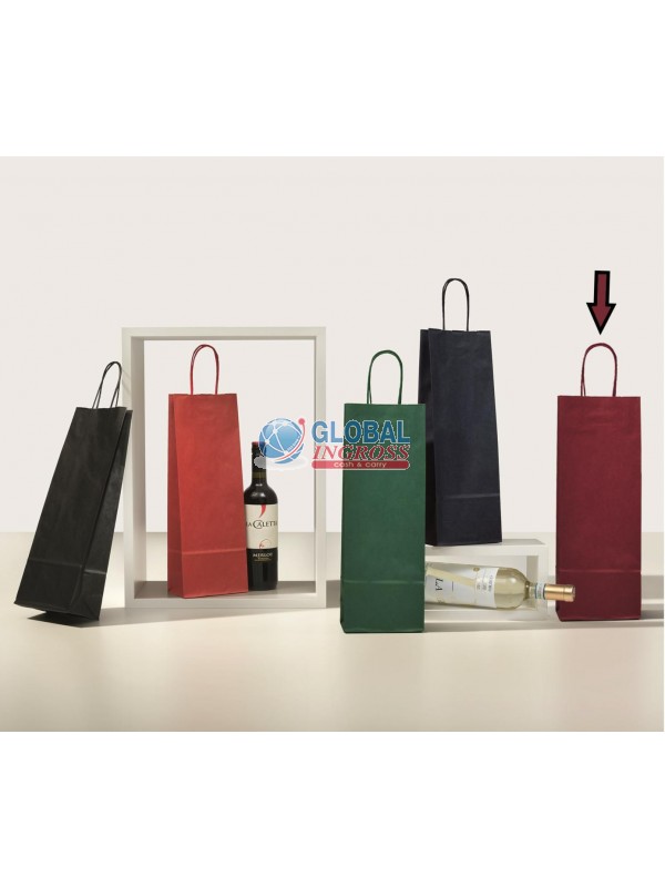 SHOPPER BORDO' 14x39 P/BOTTIGLIA