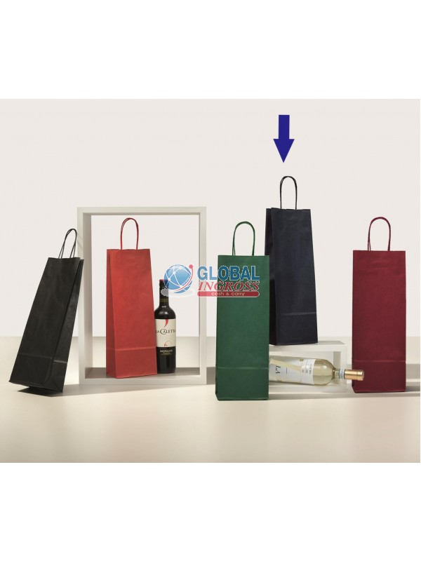 SHOPPER BLU 14x39 P/BOTTIGLIA