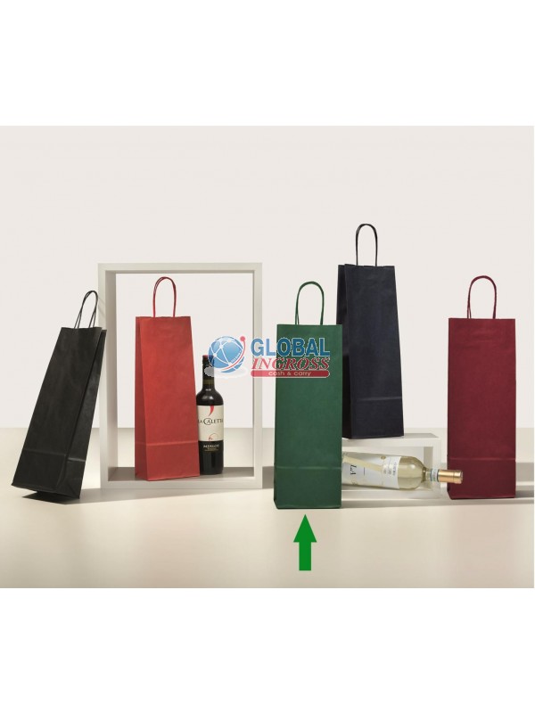 SHOPPER VERDE 14x39 P/BOTTIGLIA
