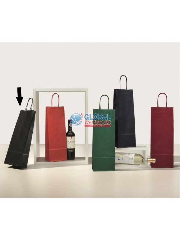 SHOPPER NERO 14x39,5 P/BOTTIGLIA
