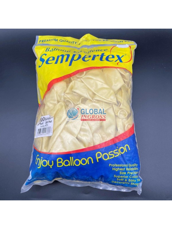 PALLONCINI AVORIO METAL/PERL. 16"