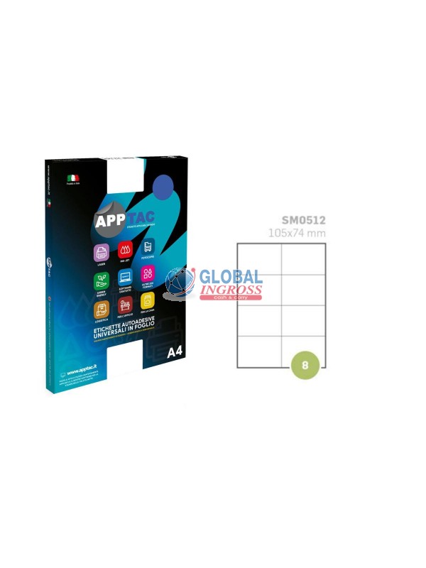 ETICHETTE A4 105x74 8xFG