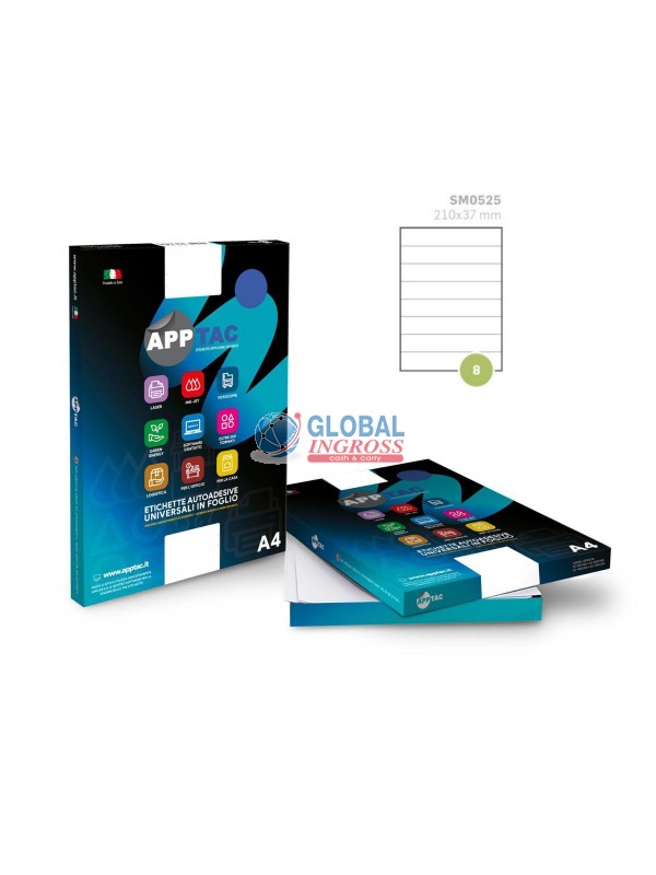 ETICHETTE A4 210x37 8xFG