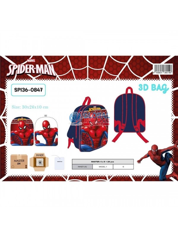 ZAINO SPIDERMAN ASILO 3D