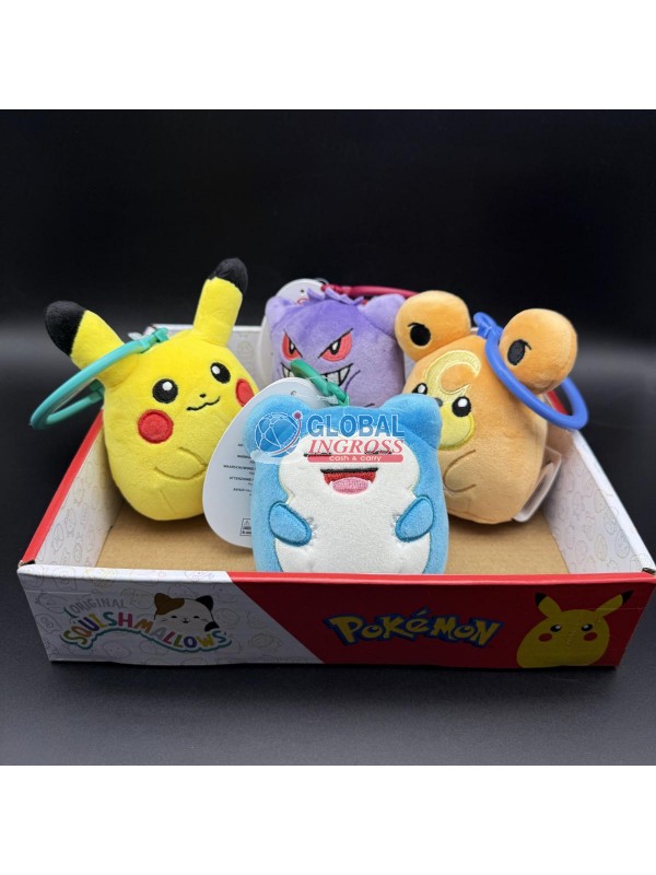 SQUISHMALLOWS PELUCHE POKEMON CLIP ON 10cm modelli ass.