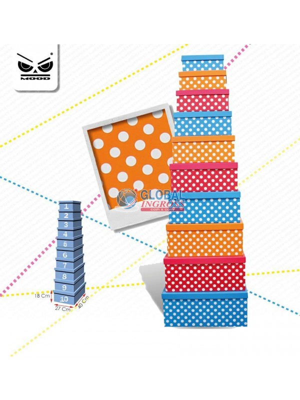 SCATOLA POIS COLOR 18x12x7