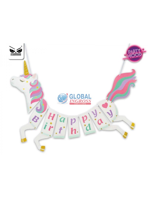 FESTONE UNICORNO HAPPY BIRTHDAY
