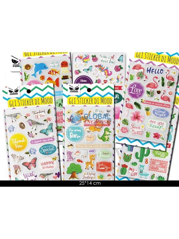 STICKERS 48pz 25x14cm