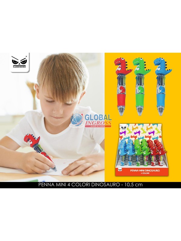 PENNA MINI 4 COLORI DINOSAURO