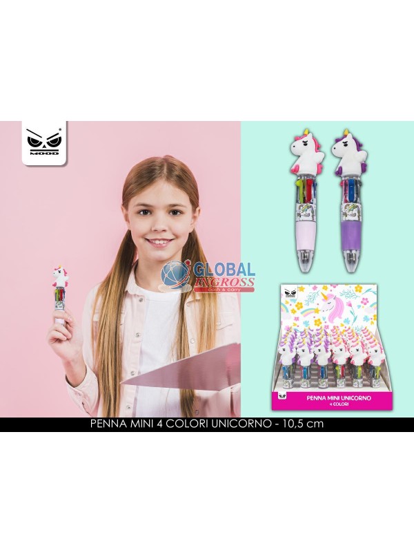 PENNA MINI 4 COLORI UNICORNO
