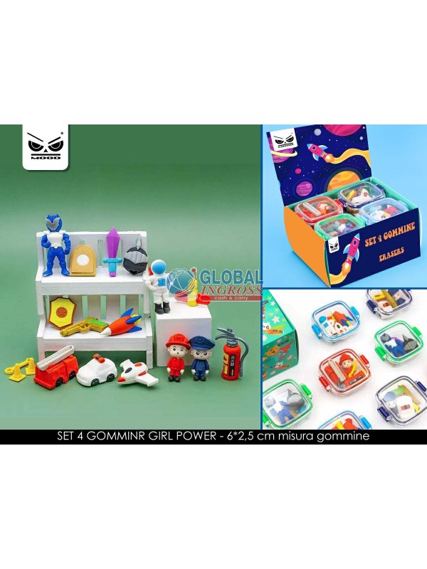 SET 4 GOMMINE SPAZIO