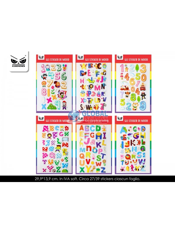STICKERS MAXI SOFT LETTERE E NUMERI