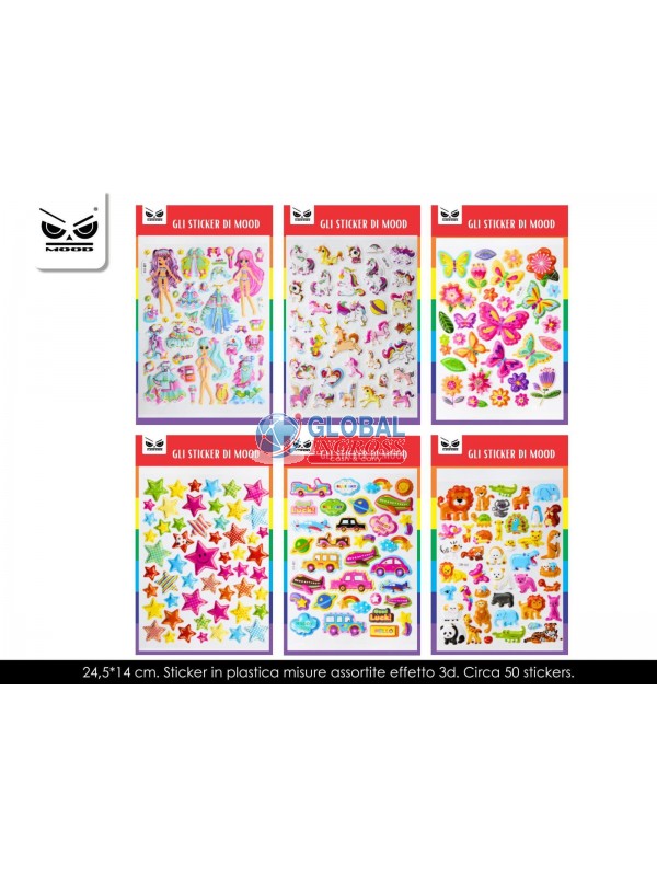 STICKERS 3D PLASTIC GIRLS