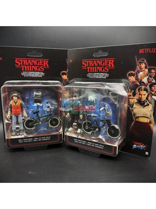 STRANGER THINGS PERSONAGGIO C/BICICLETTA 10cm ASS.