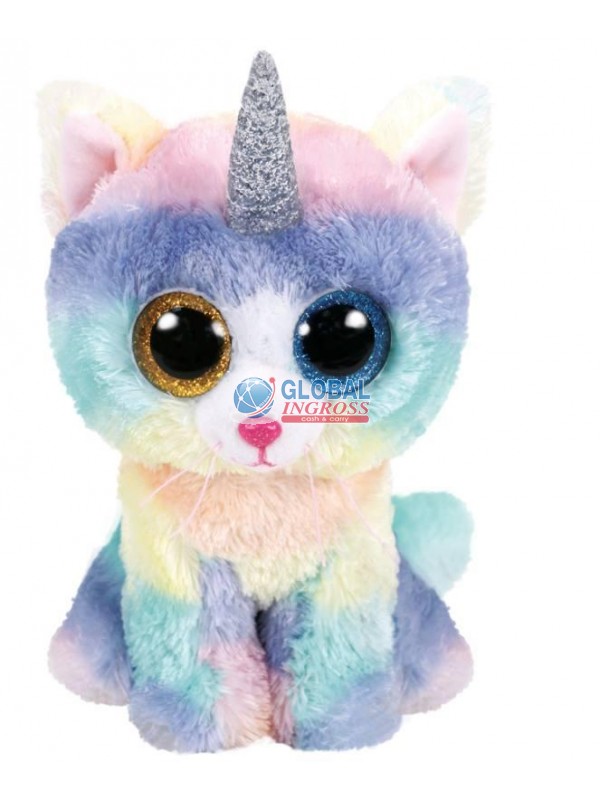 TY PELUCHE BEANIE BOOS 15cm HEATHER