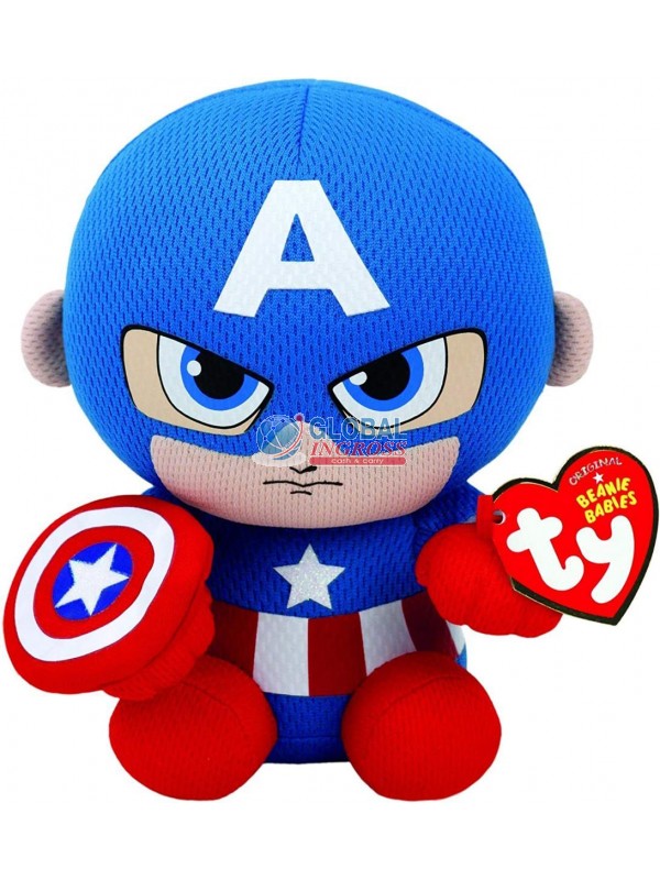 TY PELUCHE MARVEL 20cm CAPTAIN AMERICA