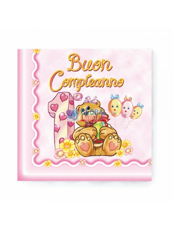 TOVAGLIOLI 1'COMPLEANNOROSA 20pz